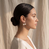 Lily Bow Pearl Korean Earrings