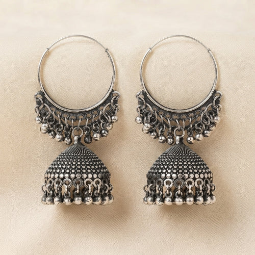 Midnight oxidised Jhumkas
