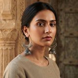 Midnight oxidised Jhumkas