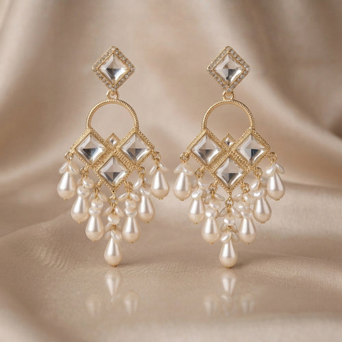 Luna Pearl Drop Korean Earrings