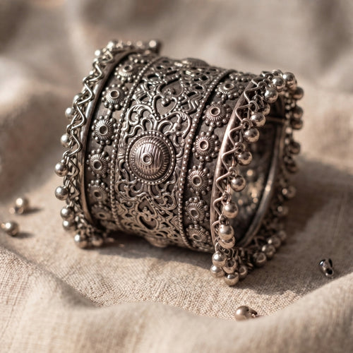Vintage Oxidised Statement Bracelet