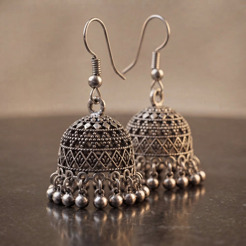 Elira Oxidised Mini Jhumkas