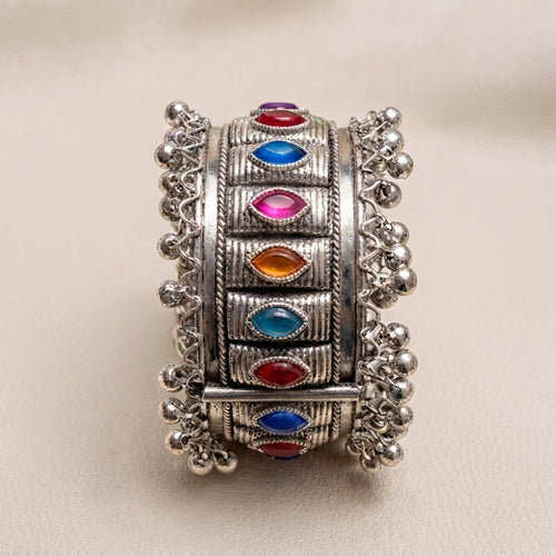 Velmira Gemstone Oxidised Bracelet