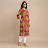 Women’s Multicolor Floral Printed Straight Kurti