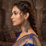 Royal Chandbali Oxidised Jhumka Earrings