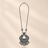 Oxidised Statement Heart Pendant Necklace