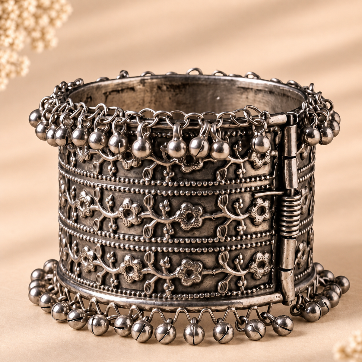 Classic Oxidised Wide Bracelet