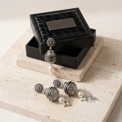 Brass Moti Earrings