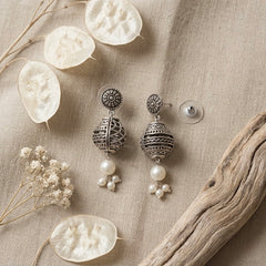 Brass Moti Earrings